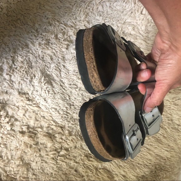 Silver metallic Birkenstock Arizona soft footbed 39 - Picture 5 of 7